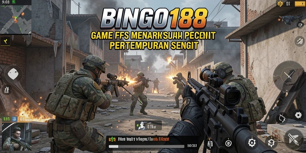 Screenshot BINGO188 menampilkan aksi pertempuran FPS yang seru.