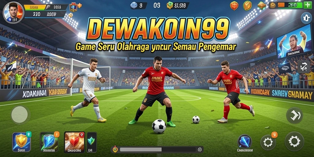 Tampilan gameplay seru dari DEWAKOIN99 yang menampilkan aksi olahraga.