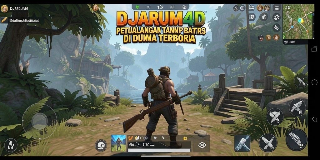 Screenshot gameplay DJARUM4D menampilkan ekspansi dunia terbuka yang menawan.