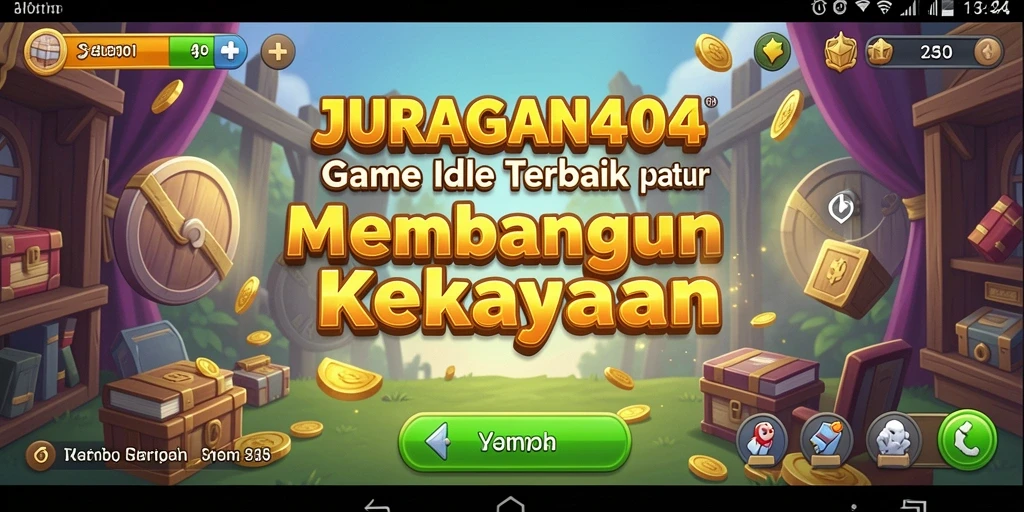 Tampilan gameplay menarik dari JURAGAN404 yang menunjukkan keseruan bermain Idle.