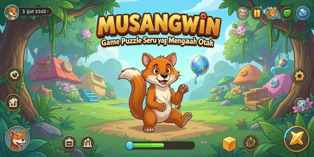 Screenshot gameplay MUSANGWIN yang menunjukkan tantangan Puzzle yang mengasyikkan.