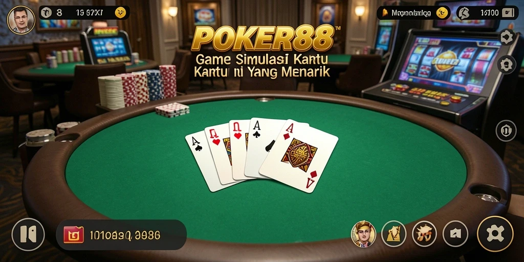 Tampilan gameplay POKER88 yang mendebarkan dan menawan.