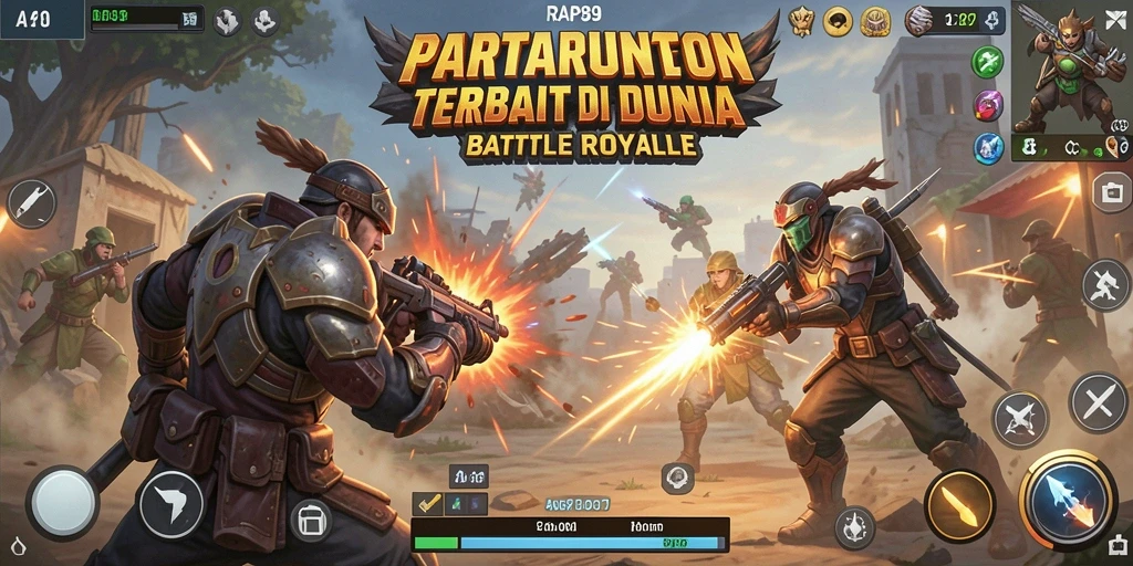 Tampilan gameplay seru dari RAP89 dengan aksi Battle Royale.