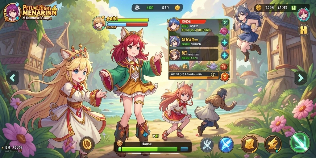 Screenshot utama RP8 menampilkan pertarungan seru di dunia Anime.