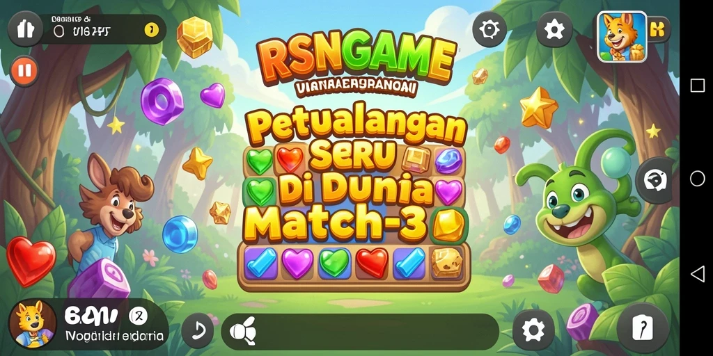 Gameplay seru dari RSNGAME dengan tantangan Match-3.